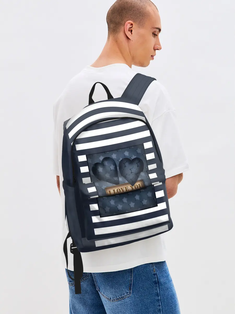 Рюкзак джинсовый / Я тебя люблю