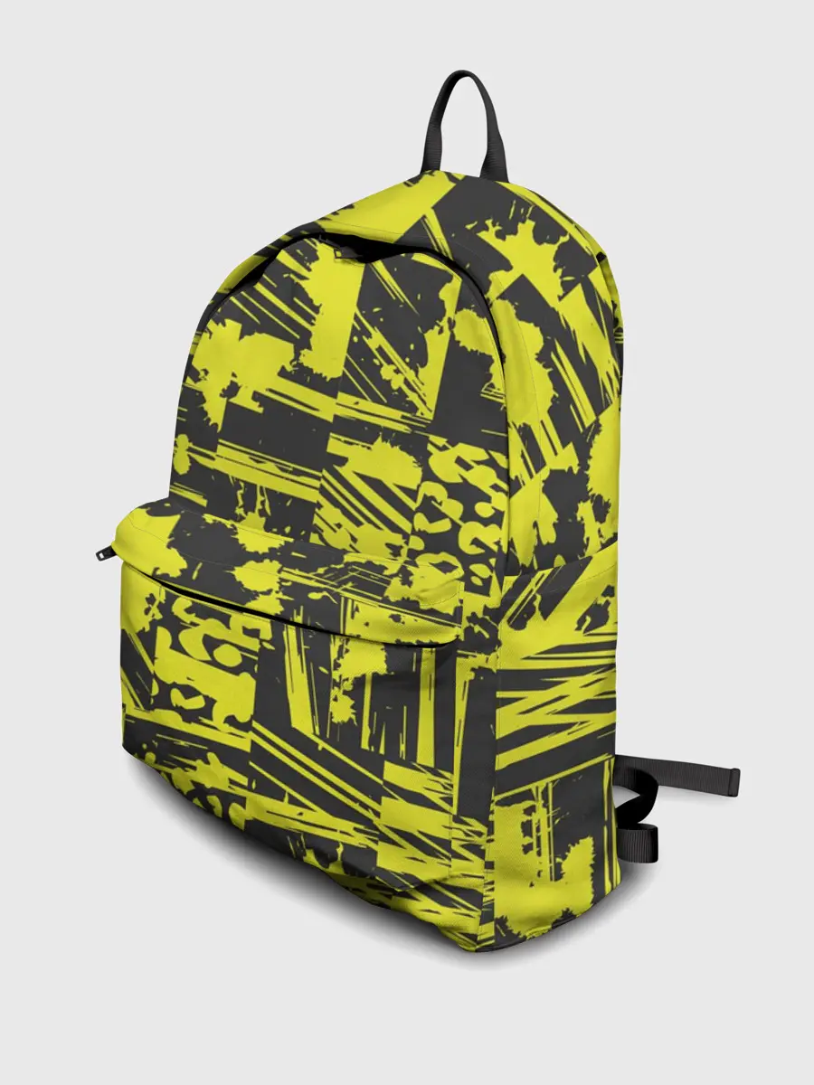 Рюкзак джинсовый / Желтая текстура