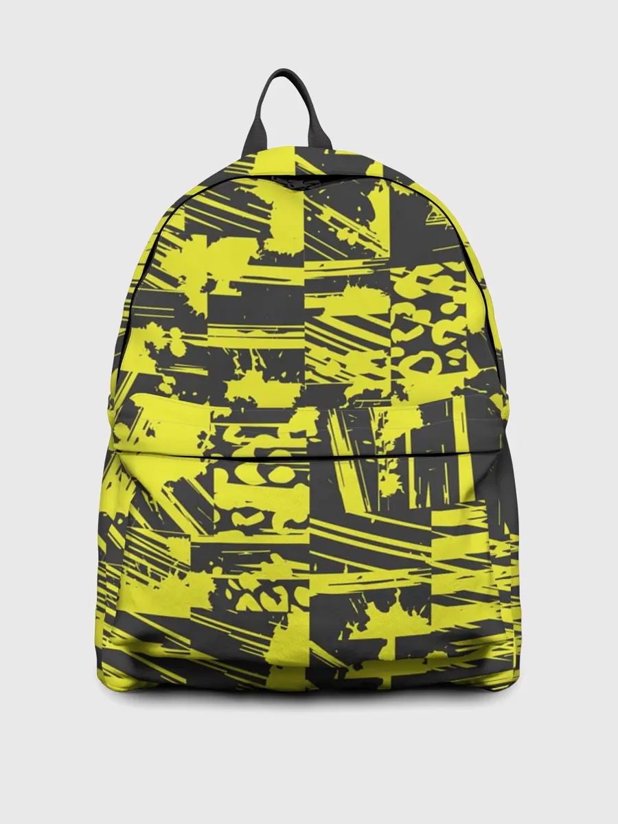 Рюкзак джинсовый / Желтая текстура