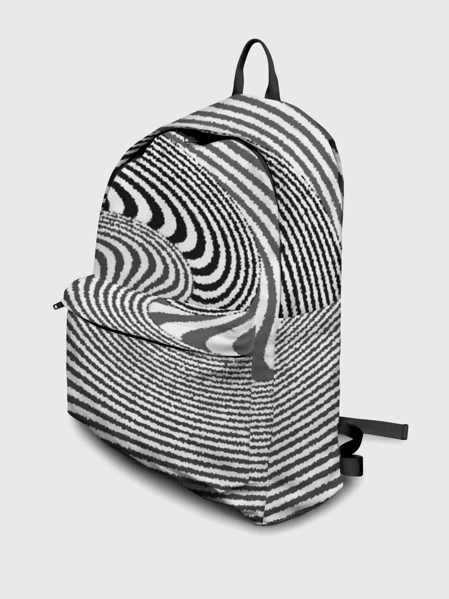 Рюкзак джинсовый / Черно белый мозаичный узор