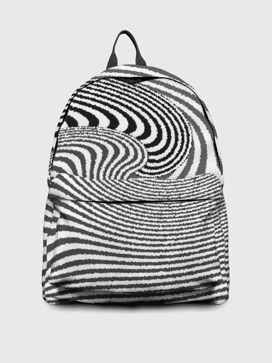 Рюкзак джинсовый / Черно белый мозаичный узор