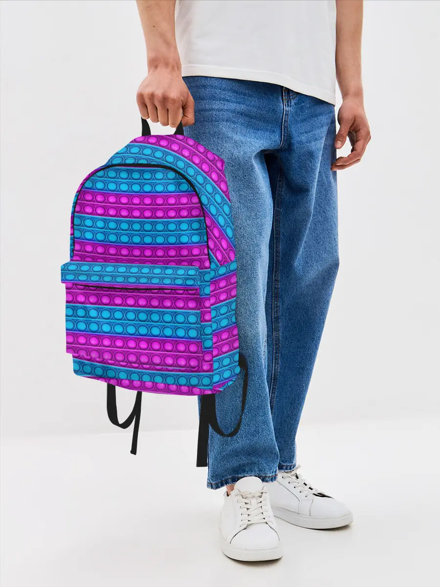 Рюкзак джинсовый / АНТИСТРЕСС POP it | ПОП-ИТ