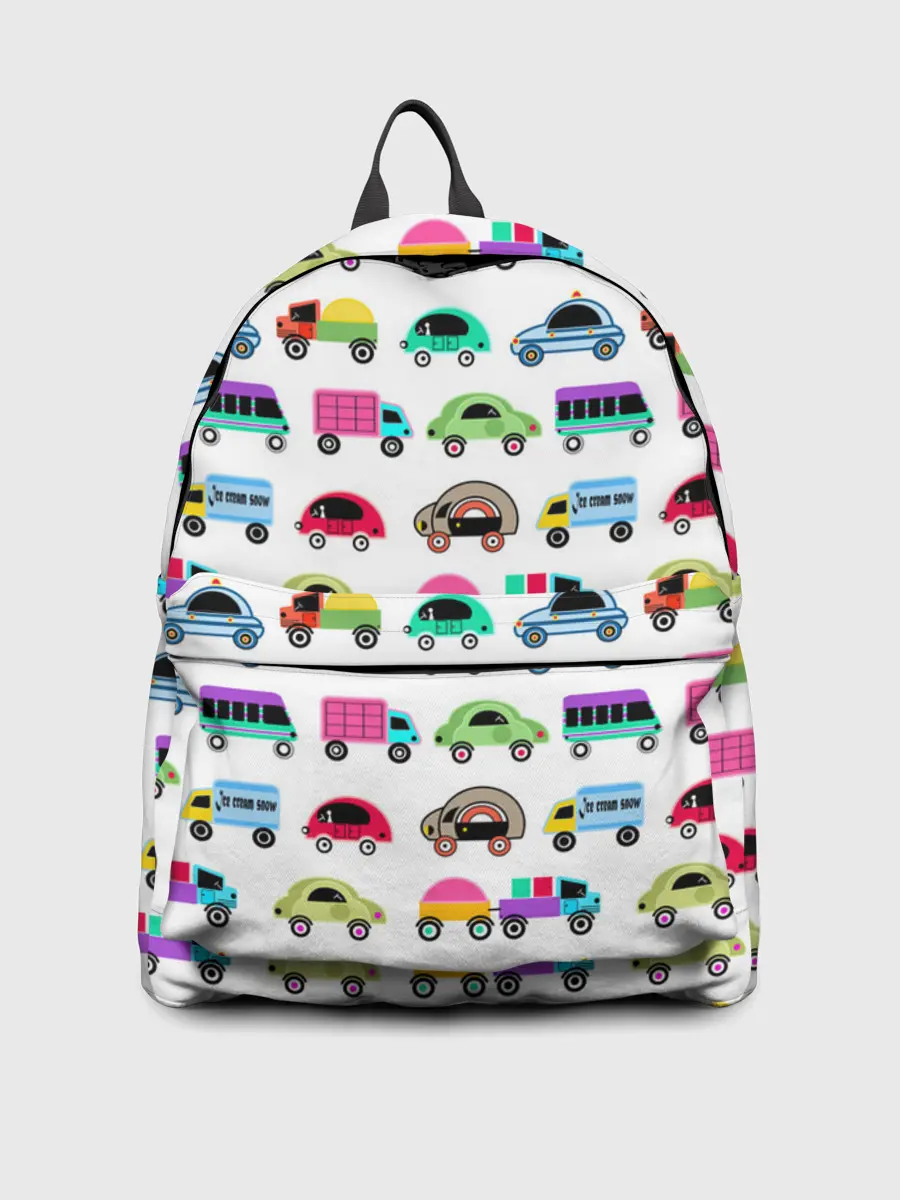 Рюкзак джинсовый / Веселые машинки