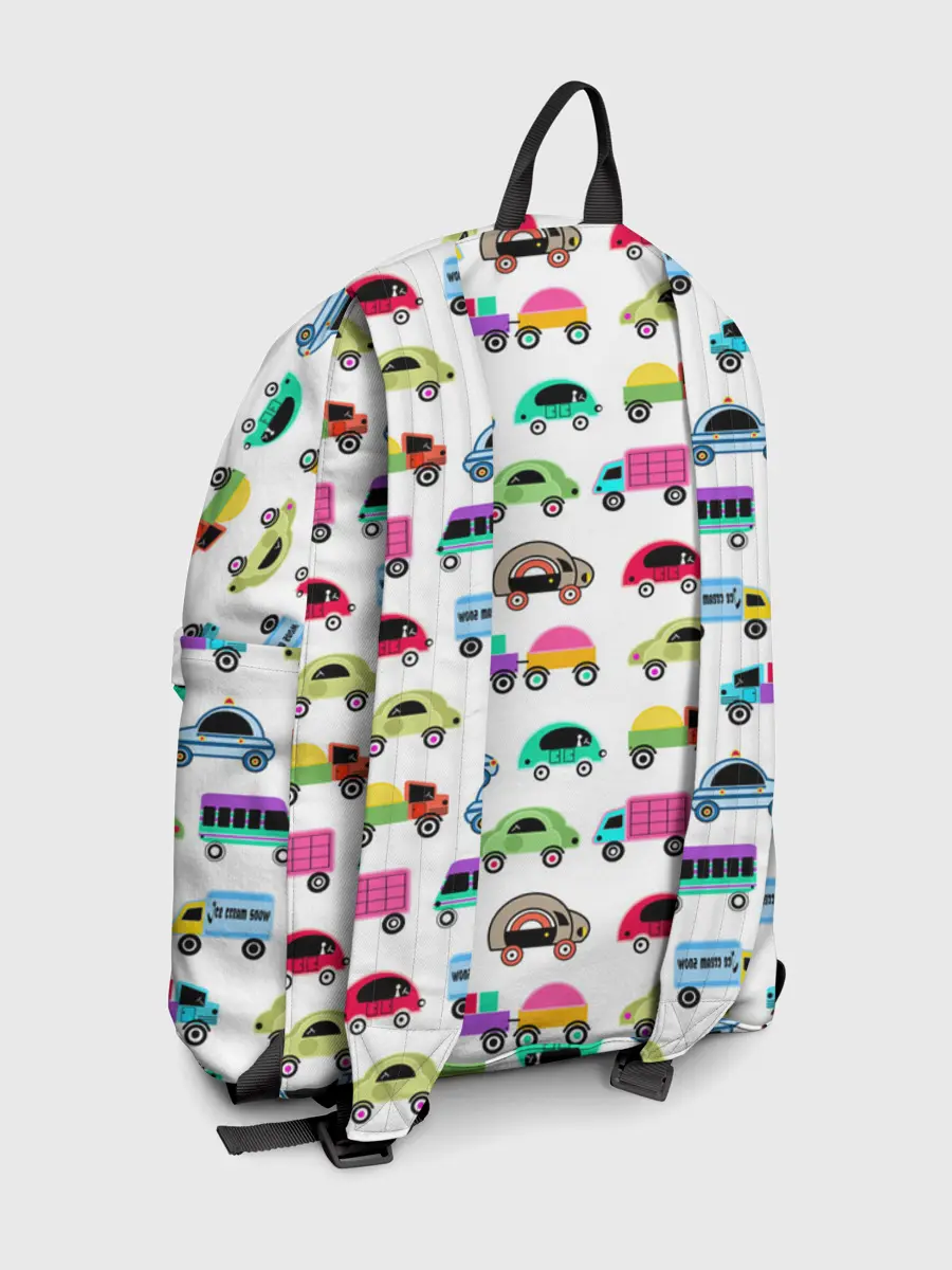 Рюкзак джинсовый / Веселые машинки