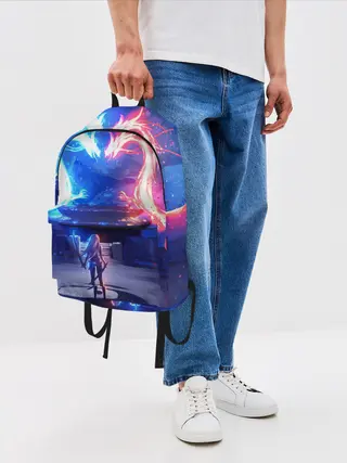 Рюкзак джинсовый / БИТВА ДРАКОНОВ