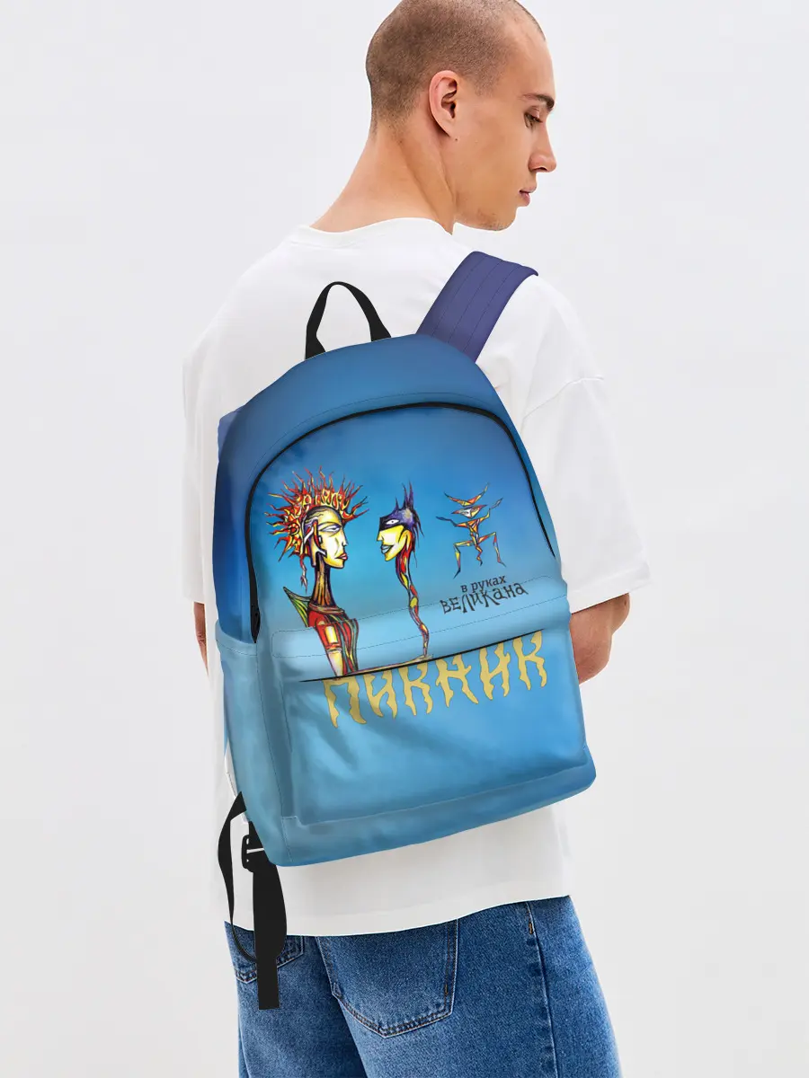 Рюкзак джинсовый / Пикник в руках Великана