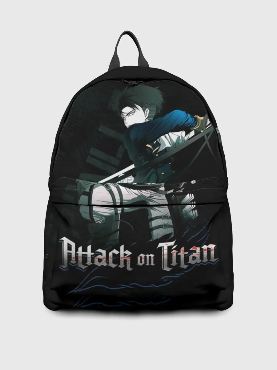 Рюкзак джинсовый / Леви Аккерман Атака на титанов