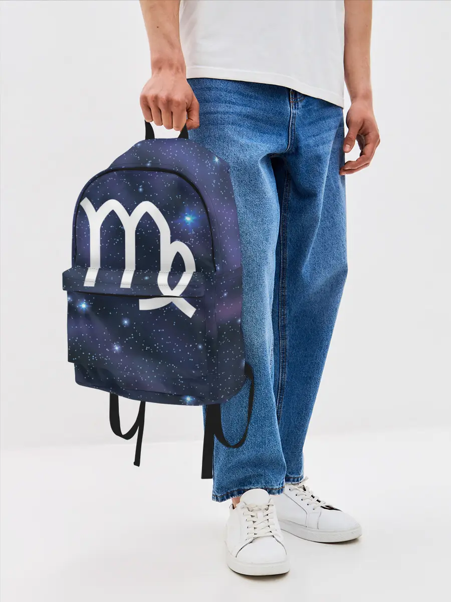 Рюкзак джинсовый / Дева / Virgo, Знак зодиака