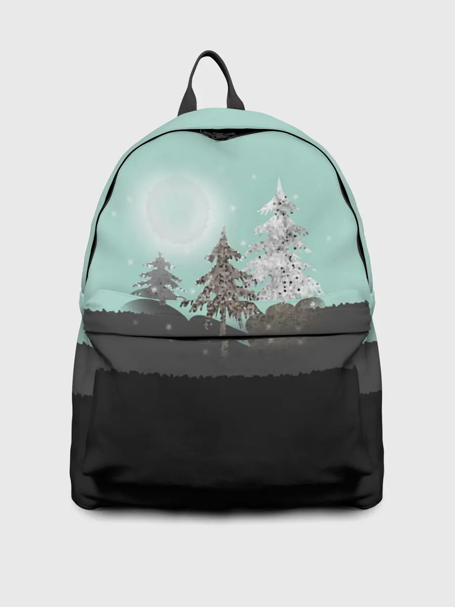 Рюкзак джинсовый / Лес. Мозаичный узор