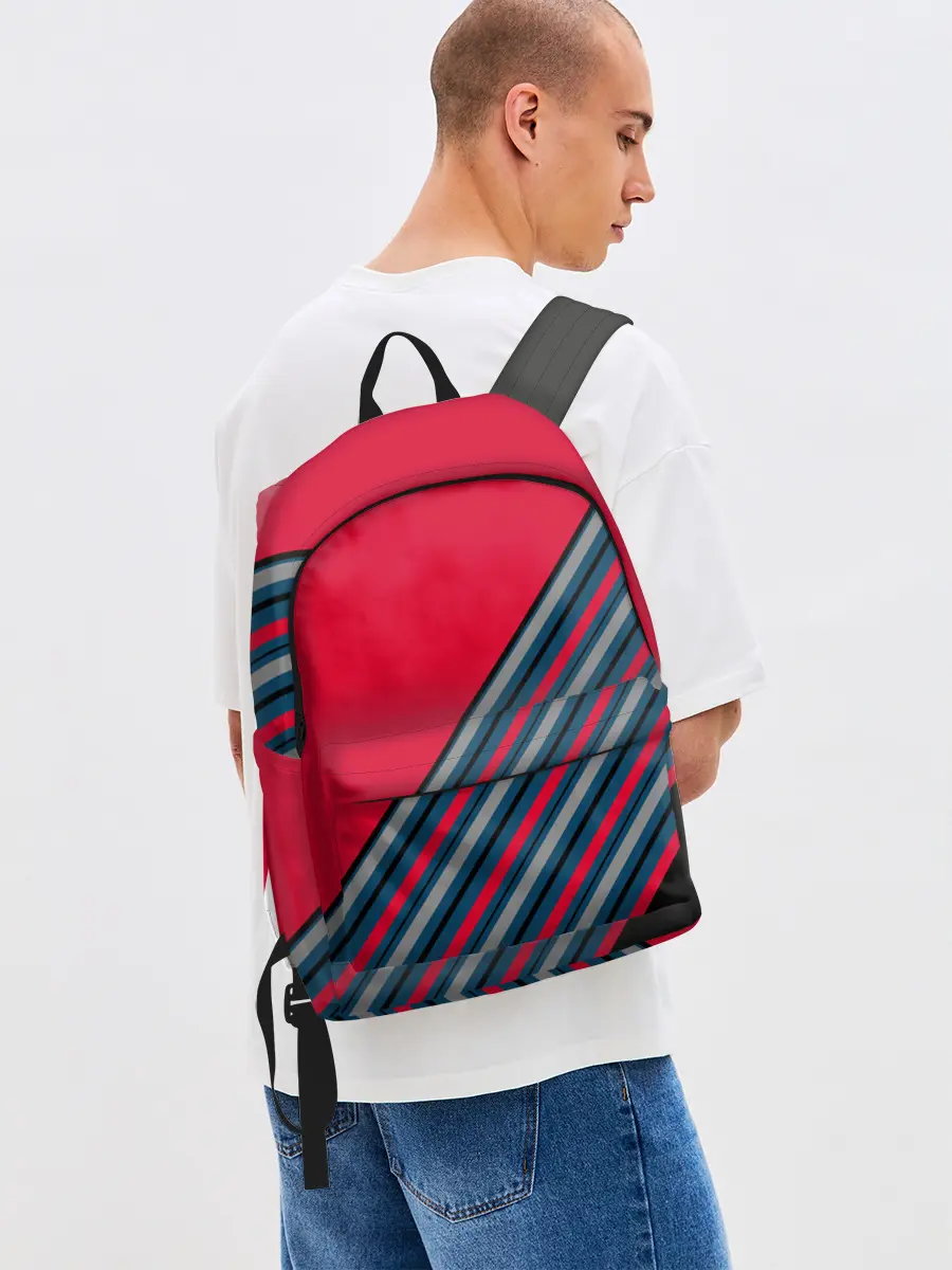 Рюкзак джинсовый / Абстрактный асимметричный