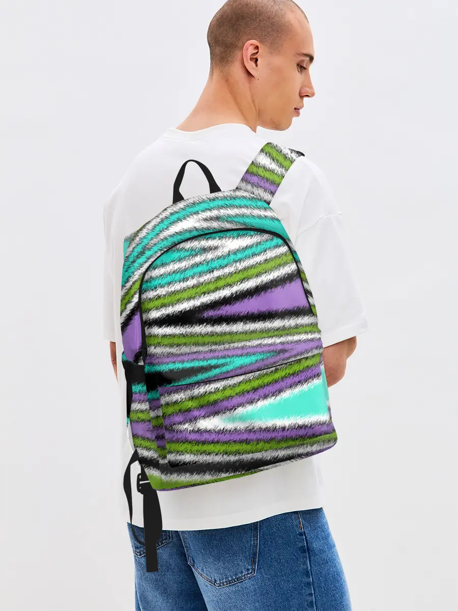 Рюкзак джинсовый / Абстрактный асимметричный