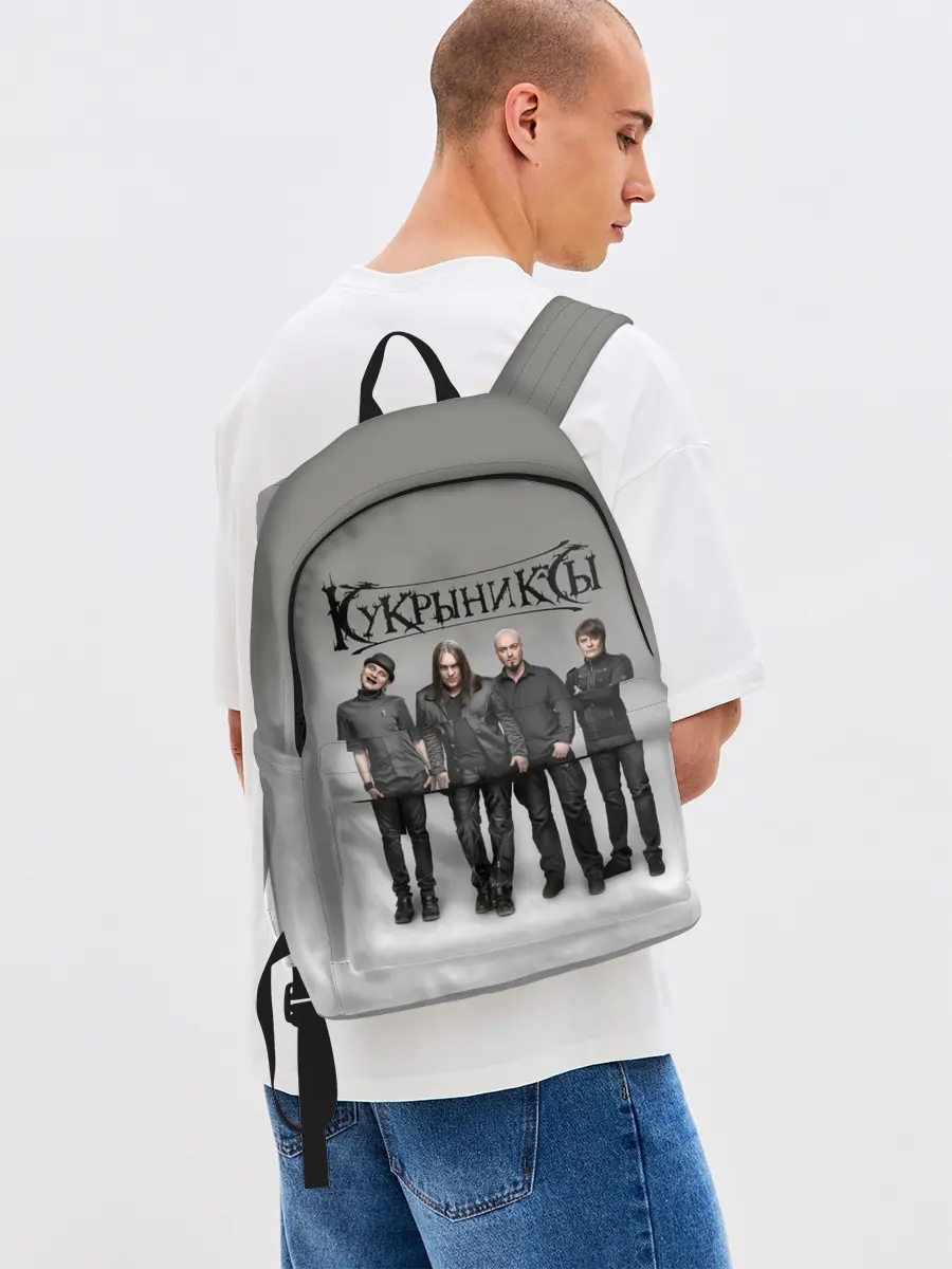 Рюкзак джинсовый / Кукрыниксы рок группа
