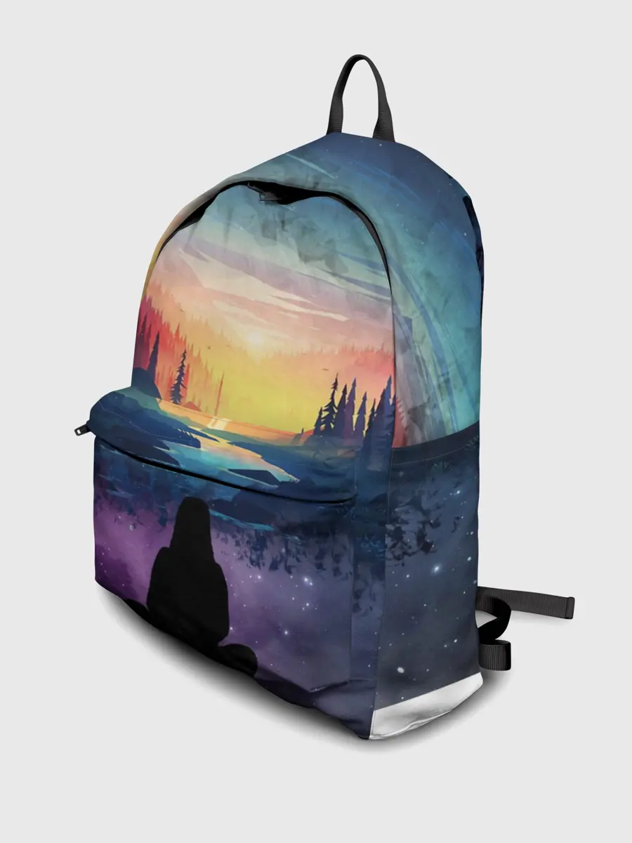 Рюкзак джинсовый / ПЕЙЗАЖ НАД ЗВЕЗДАМИ