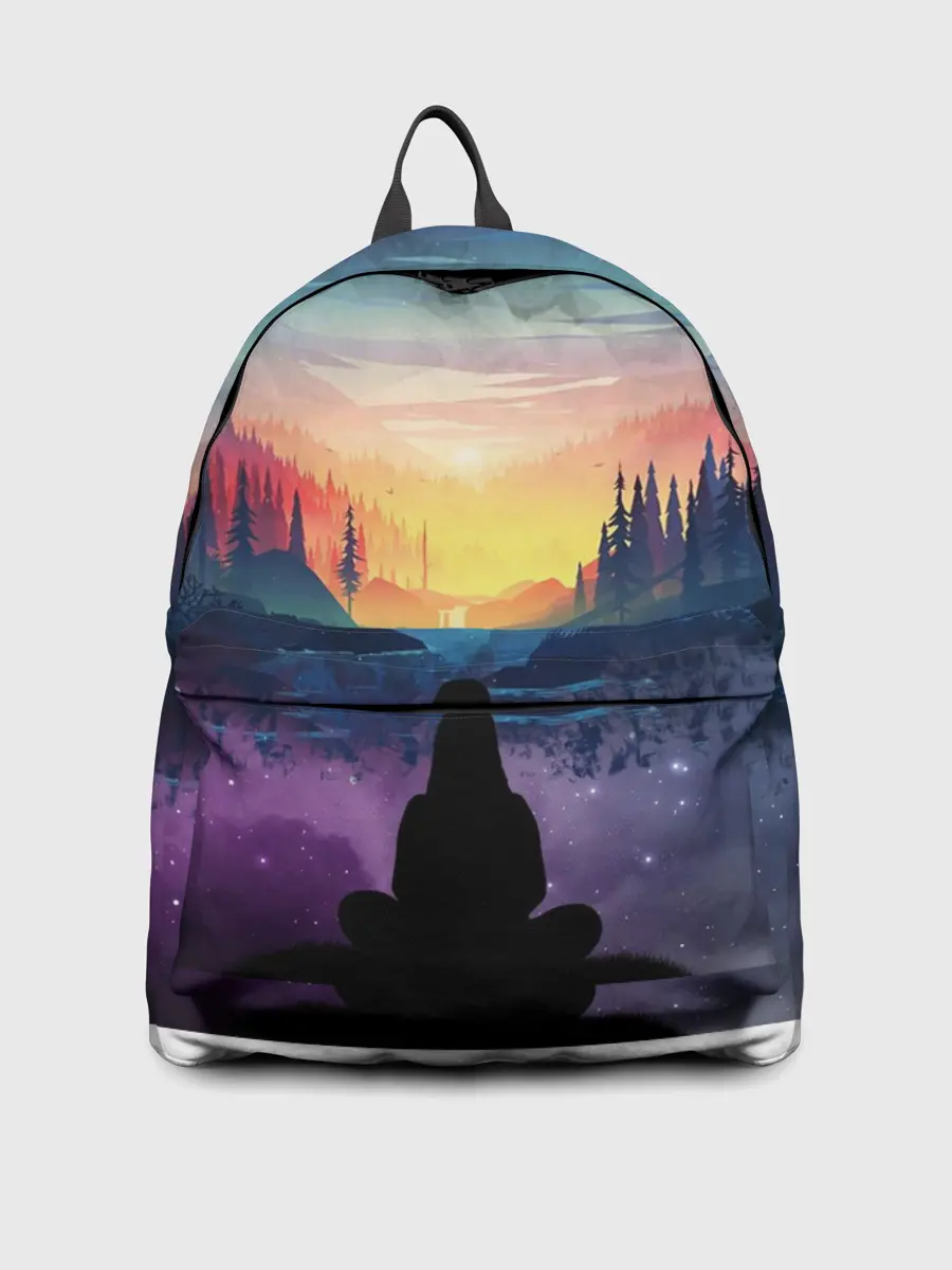 Рюкзак джинсовый / ПЕЙЗАЖ НАД ЗВЕЗДАМИ