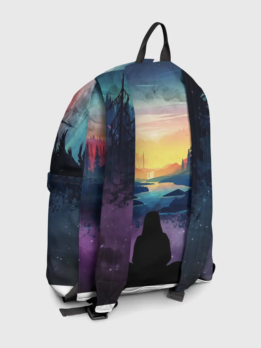 Рюкзак джинсовый / ПЕЙЗАЖ НАД ЗВЕЗДАМИ