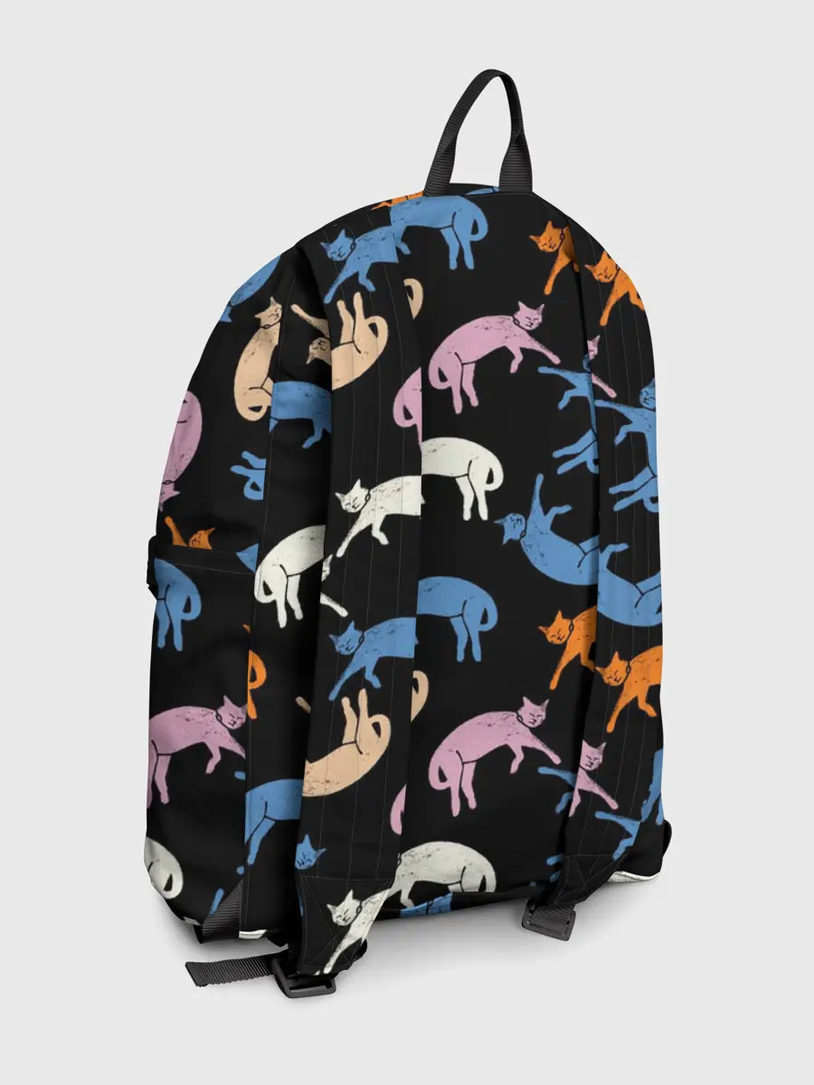 Рюкзак джинсовый / Британские кошки паттерн