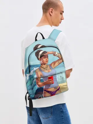 Рюкзак джинсовый / girl with coffee