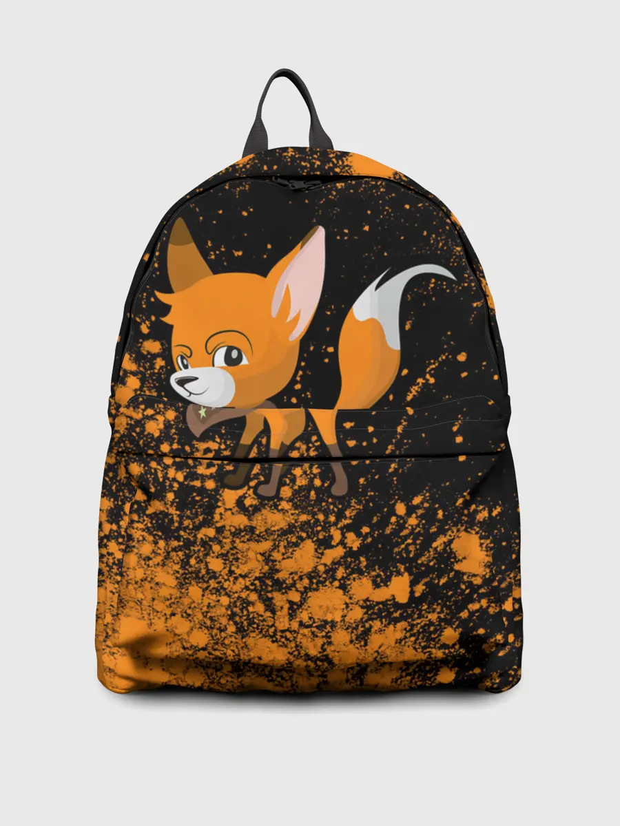 Рюкзак джинсовый / Лиса - В Шарфике - Взрыв