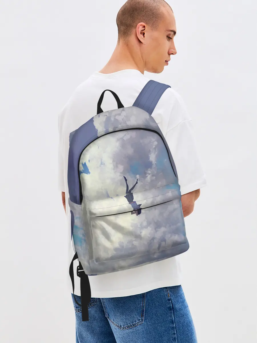 Рюкзак джинсовый / Летящая девушка