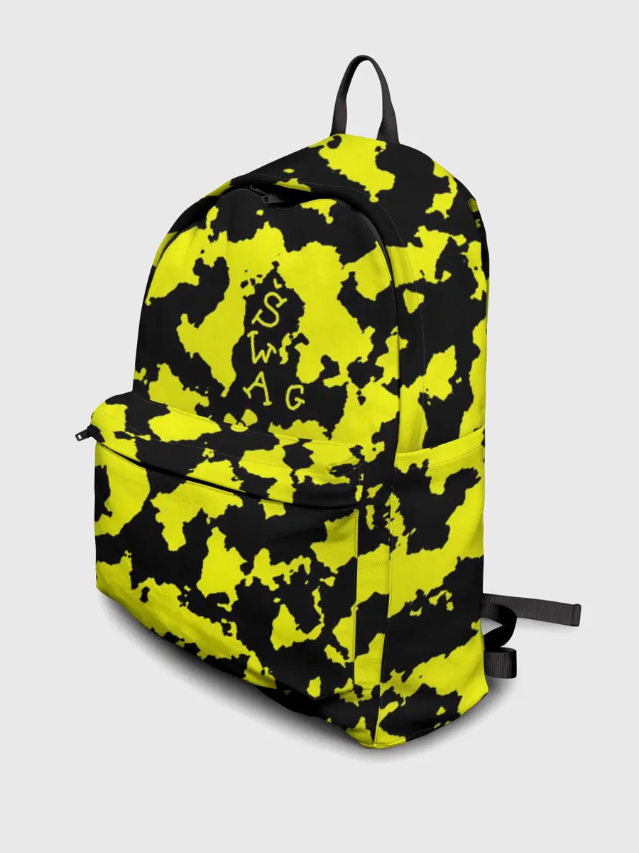 Рюкзак джинсовый / Черно-желтый камуфляж