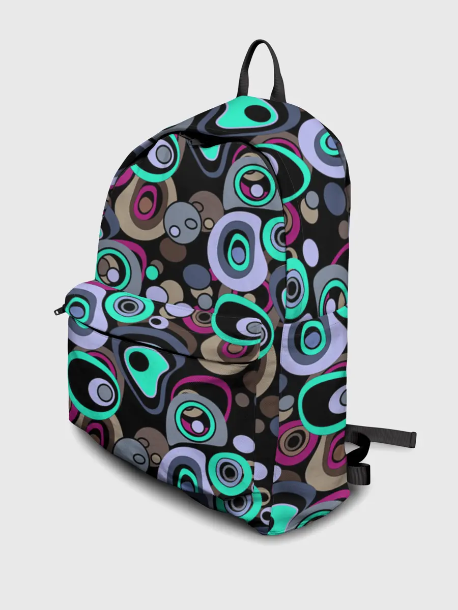 Рюкзак джинсовый / Абстрактный узор ретро