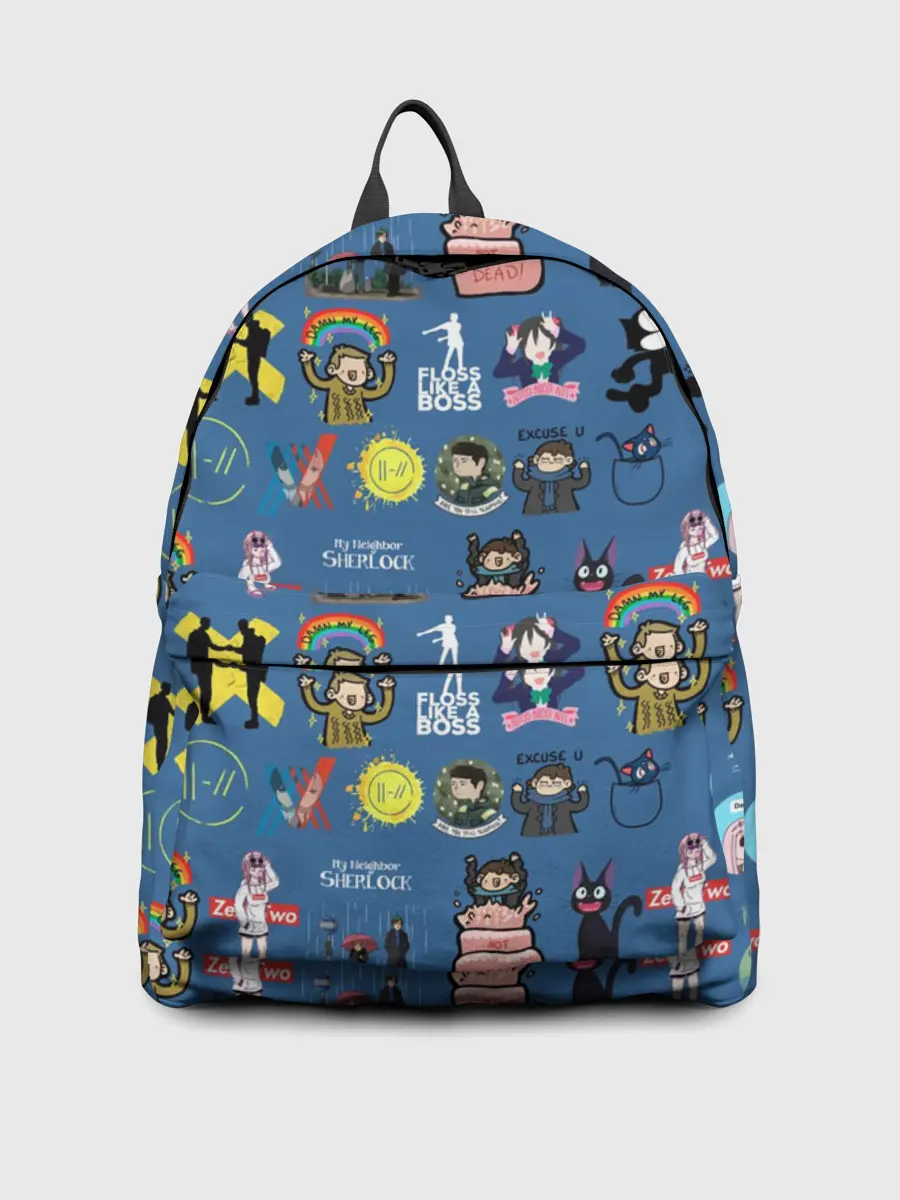 Рюкзак джинсовый / стикербомбинг new