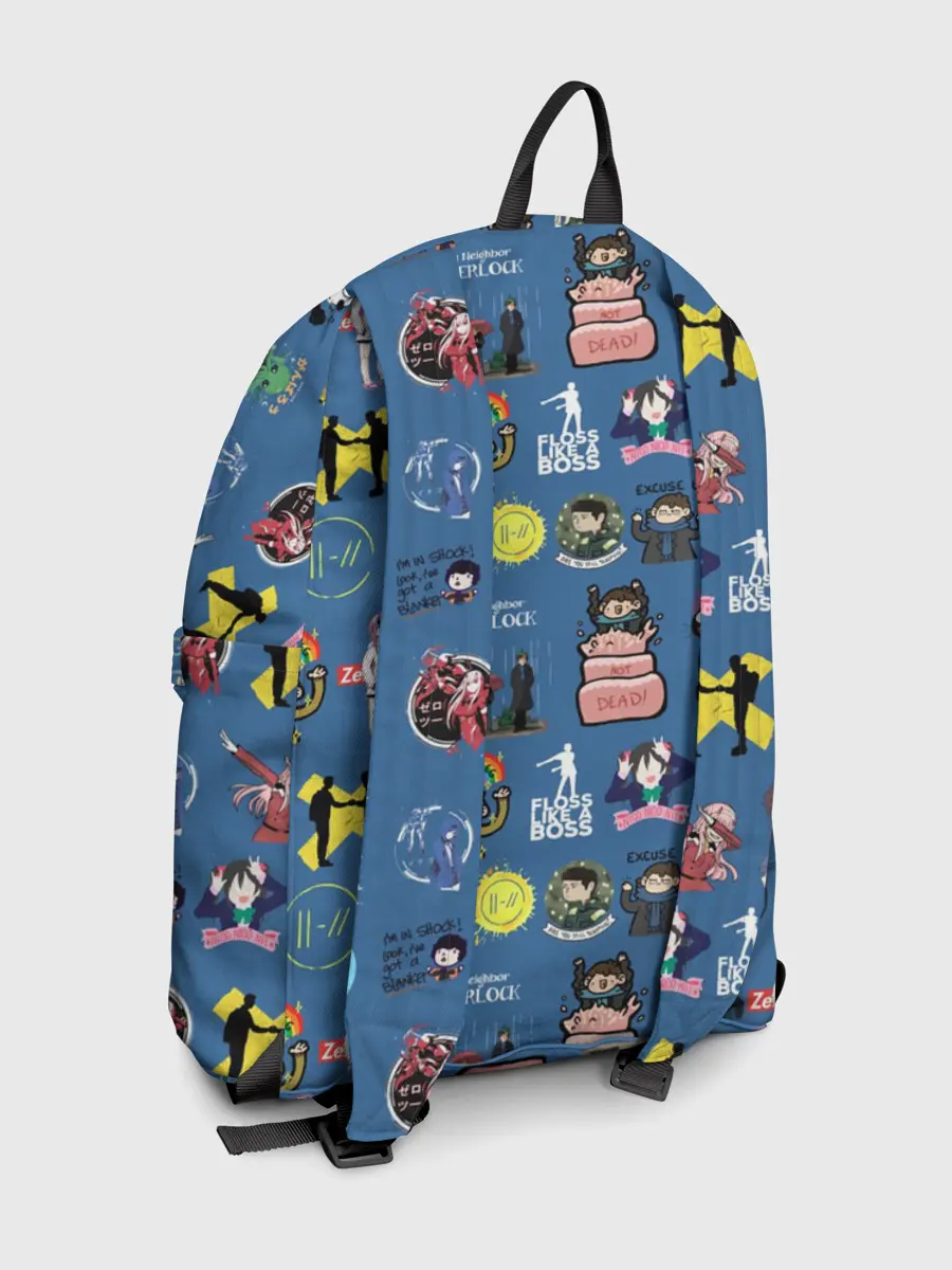 Рюкзак джинсовый / стикербомбинг new