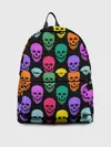 Рюкзак джинсовый / Разноцветные черепа . Готика