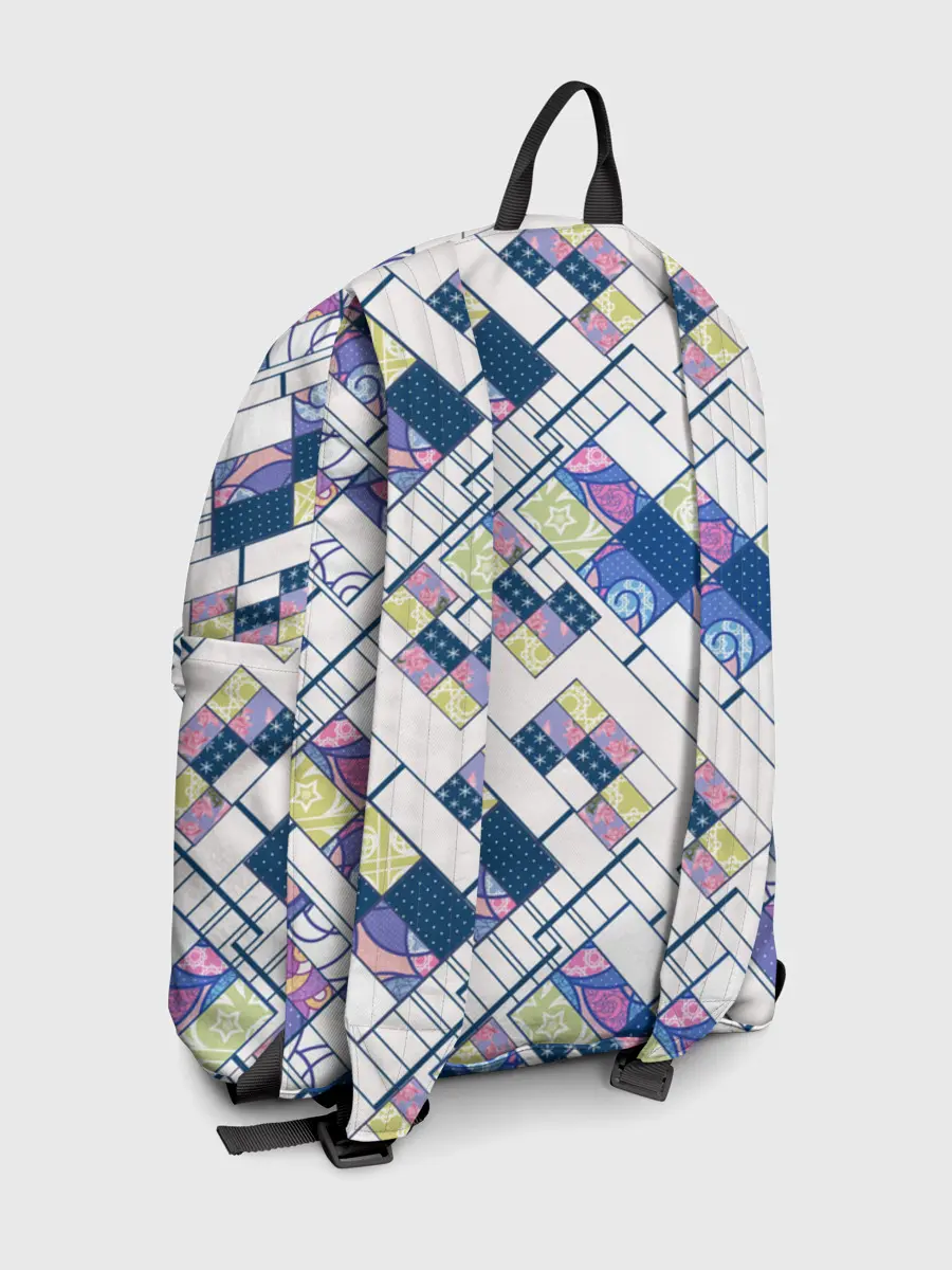 Рюкзак джинсовый / Этнический узор пэчворк