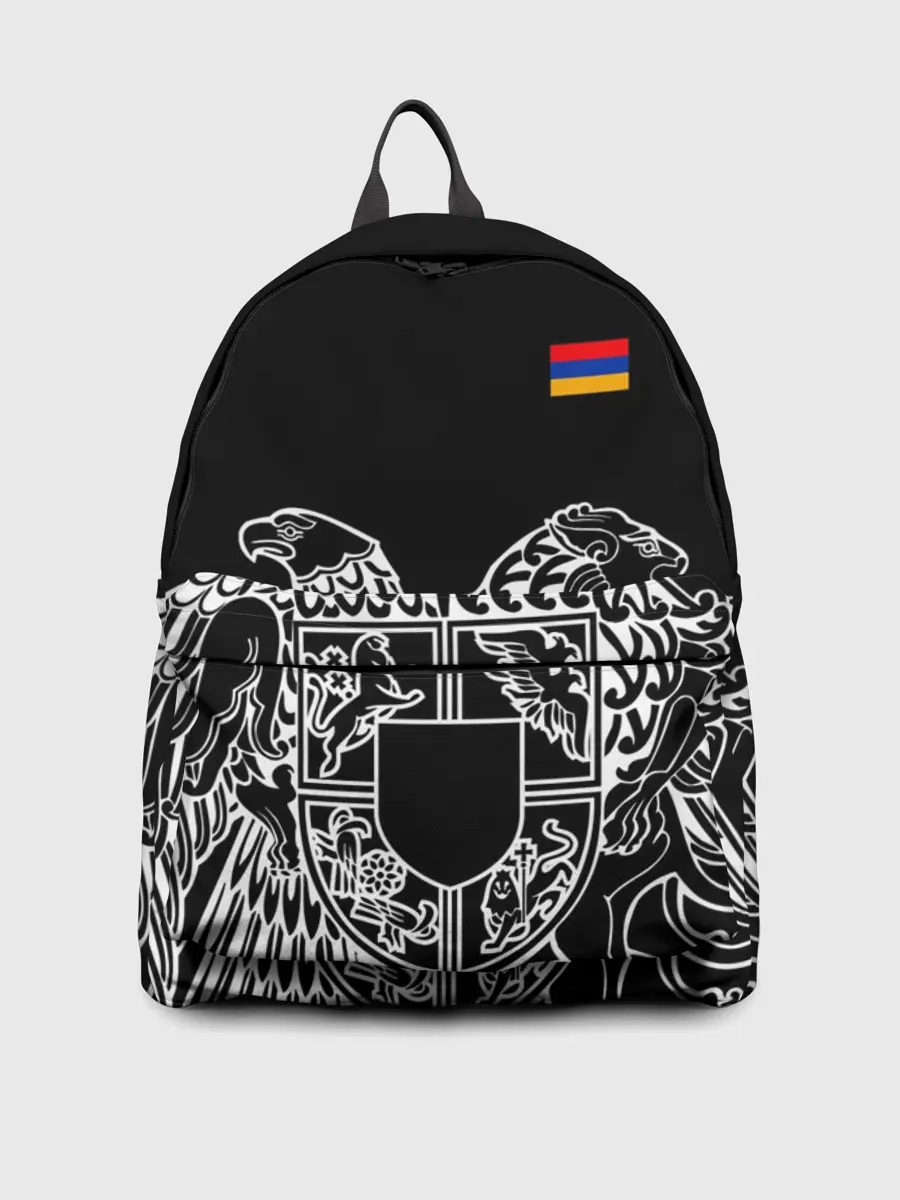 Рюкзак джинсовый / Герб Армении и флаг