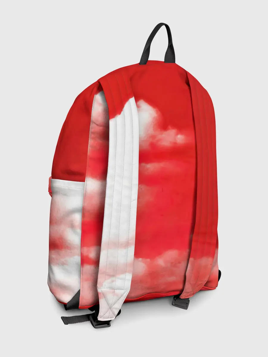 Рюкзак джинсовый / 30 Seconds to Mars красное небо