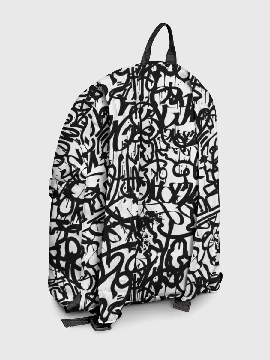 Рюкзак джинсовый / Graffiti black on white