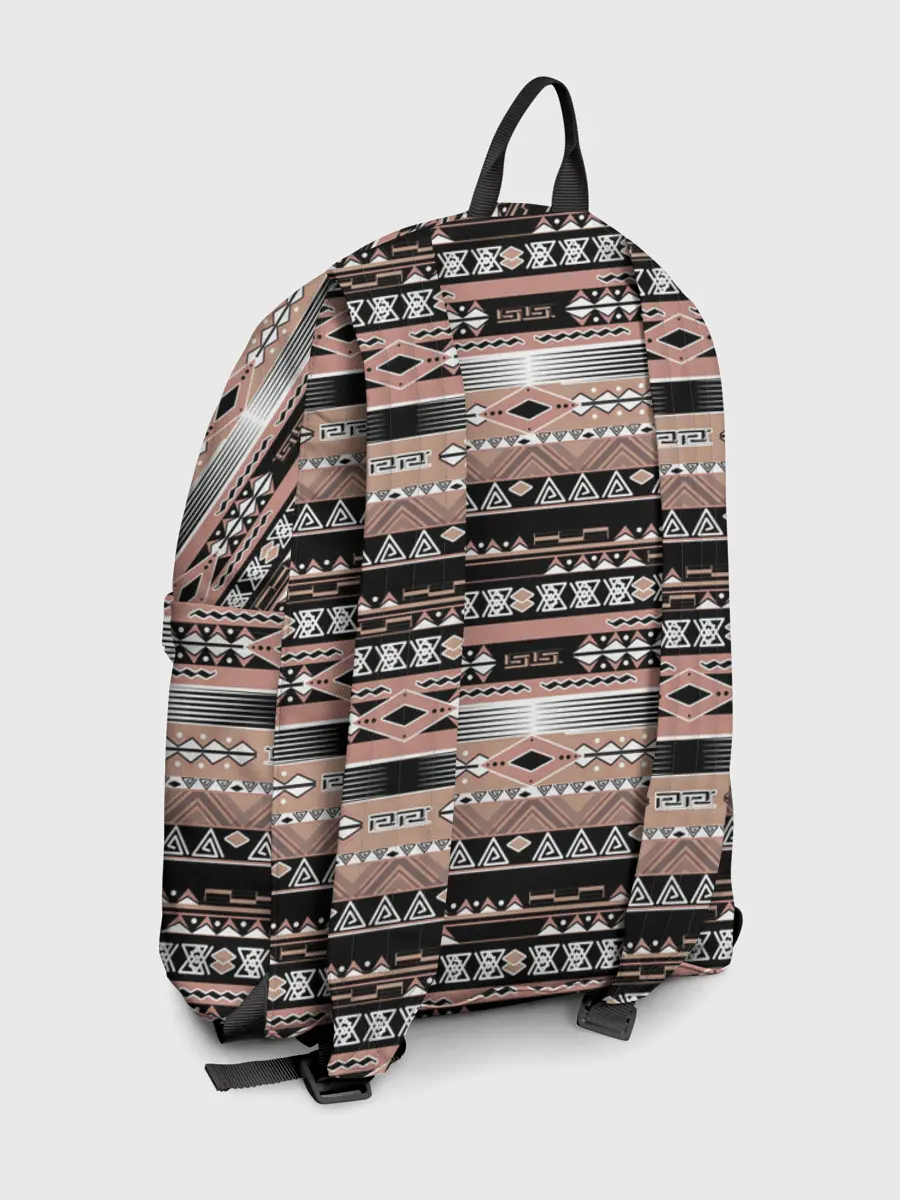 Рюкзак джинсовый / Полосатый этнический орнамент