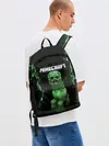 Рюкзак джинсовый / CREEPER 3D | MINECRAFT 3D