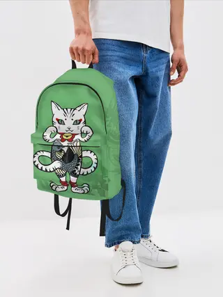 Рюкзак джинсовый / ЯПОНСКИЙ КОТ | JAPANESE CAT