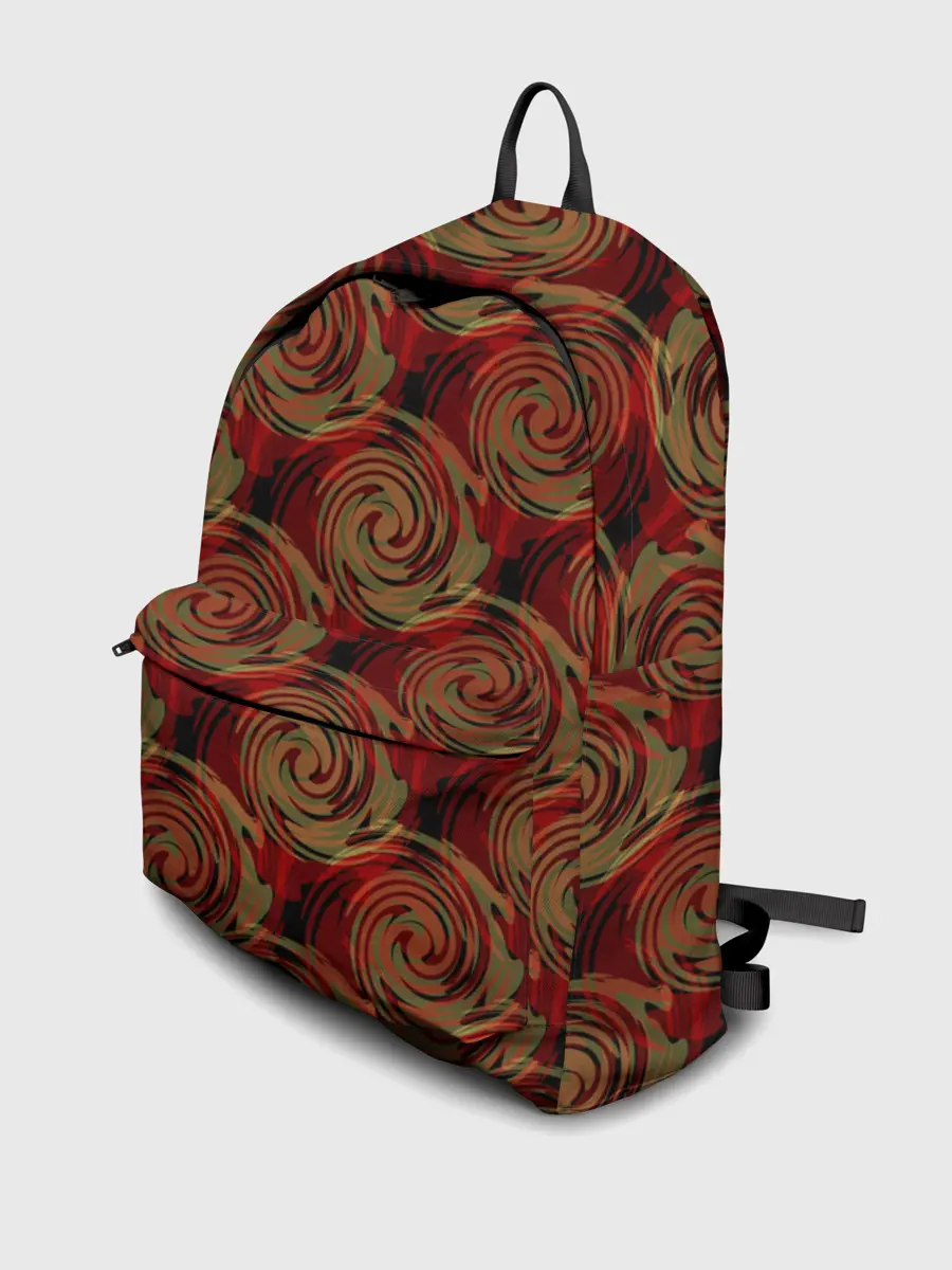 Рюкзак джинсовый / Красно-оливковый ретро