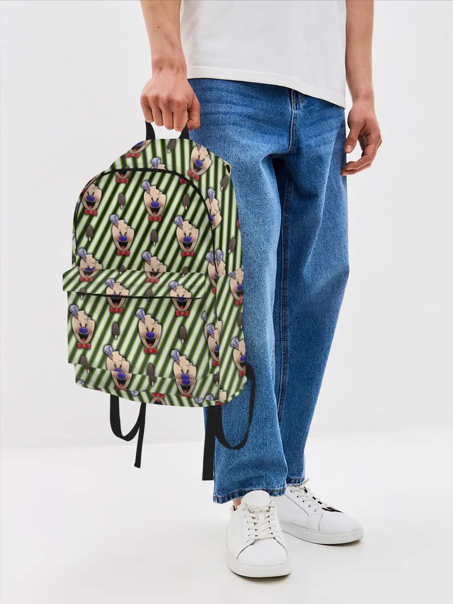 Рюкзак джинсовый / ICE SCREAM зеленый паттерн