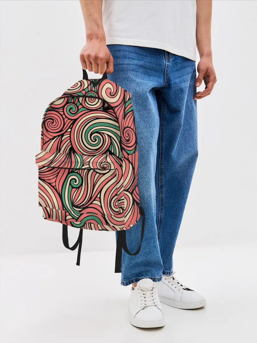 Рюкзак джинсовый / Алые листья