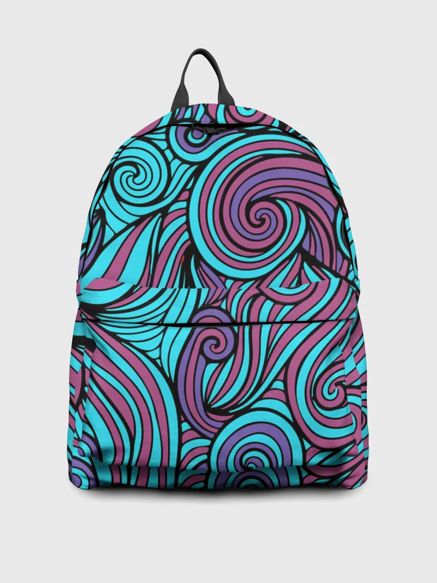 Рюкзак джинсовый / Синие листья