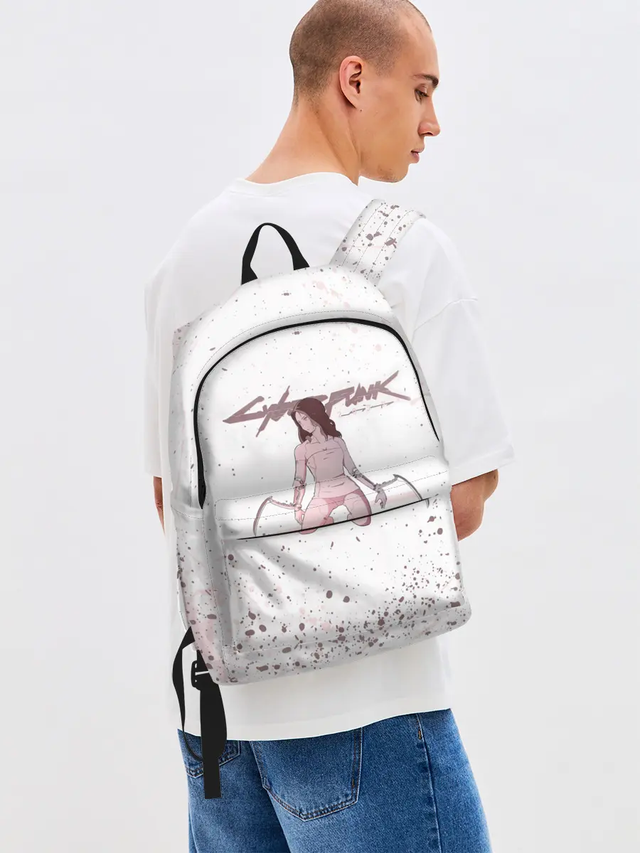 Рюкзак джинсовый / КЛИНКИ БОГОМОЛА | CYBERPUNK 2077