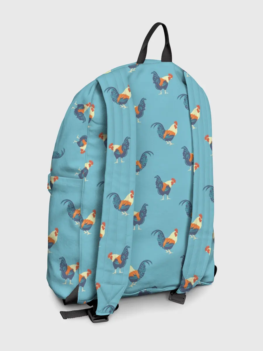 Рюкзак джинсовый / Петушки паттерн