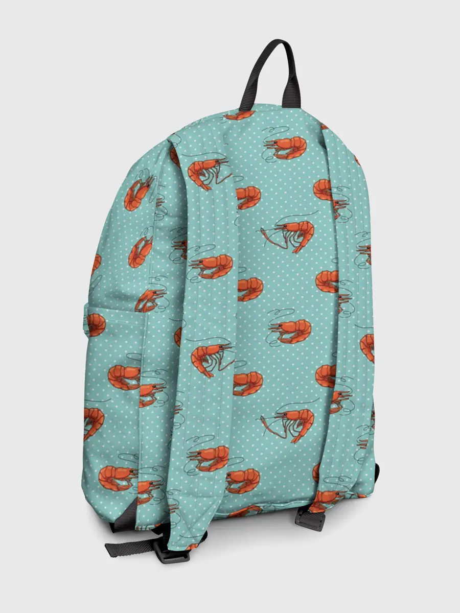 Рюкзак джинсовый / Креветки паттерн