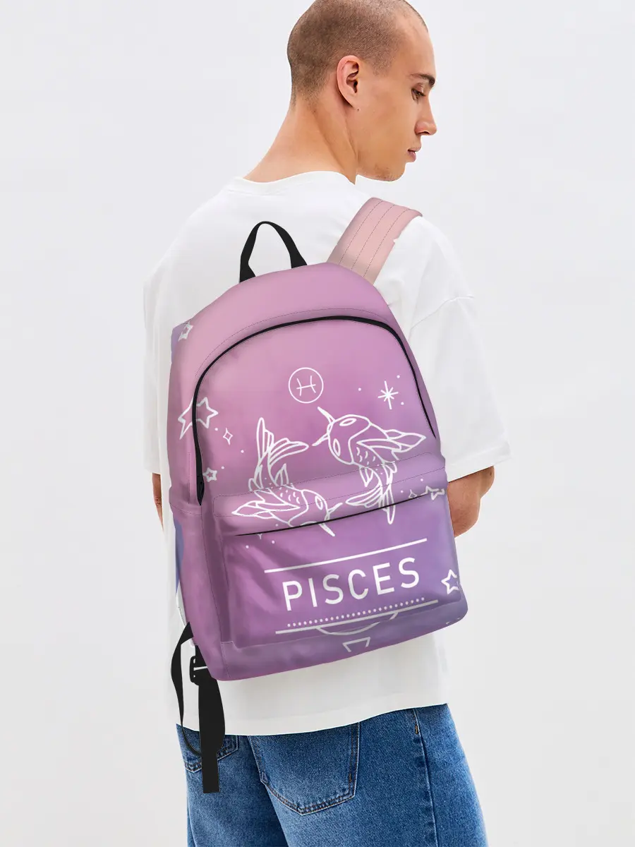 Рюкзак джинсовый / Знак Рыбы