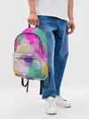 Рюкзак джинсовый / Абстрактный разноцветный узор