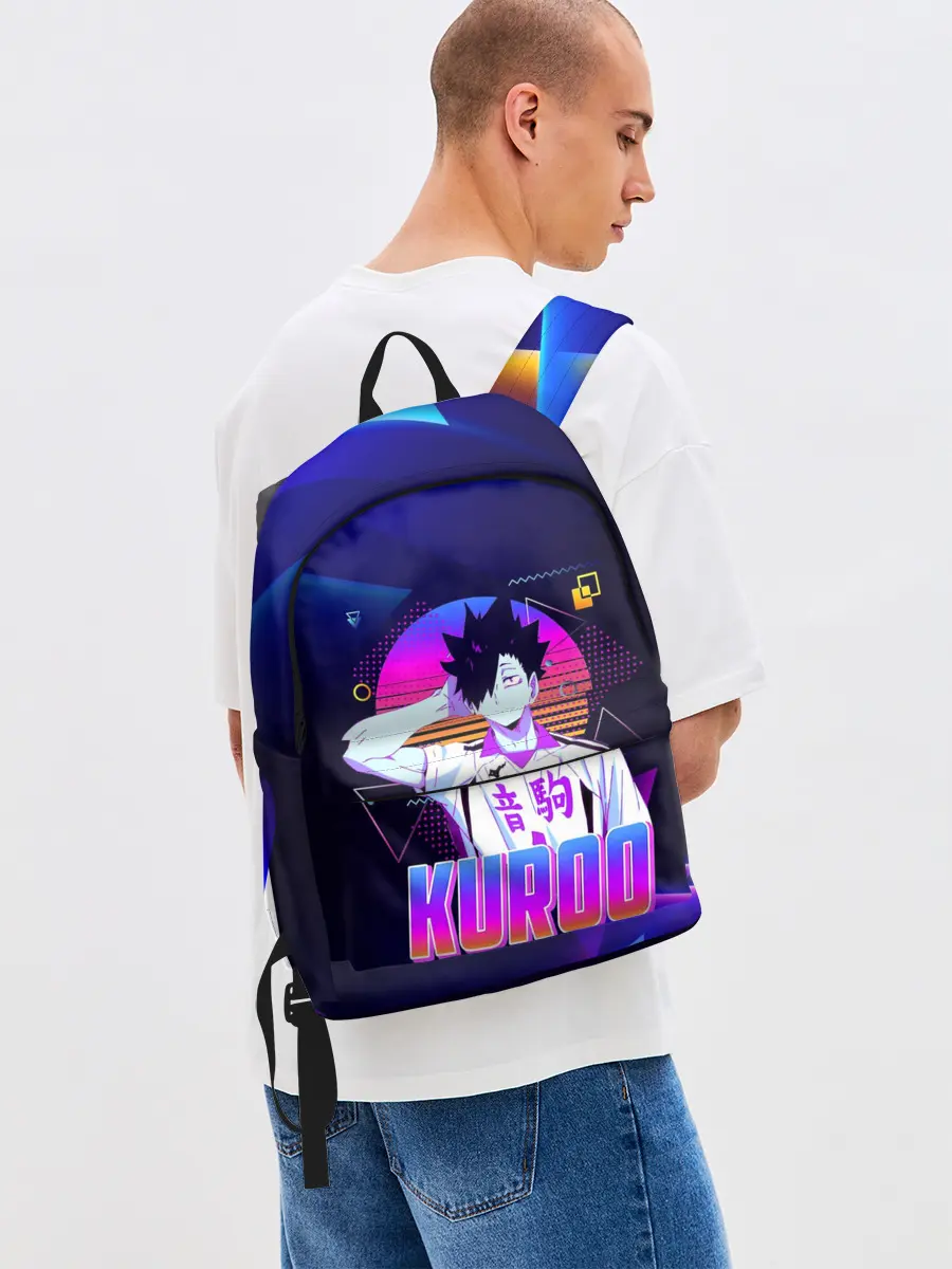 Рюкзак джинсовый / КУРОО ТЕЦУРО / TETSURO / NEON