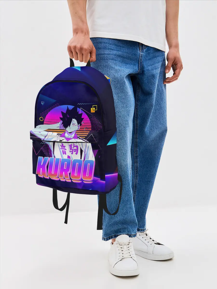 Рюкзак джинсовый / КУРОО ТЕЦУРО / TETSURO / NEON