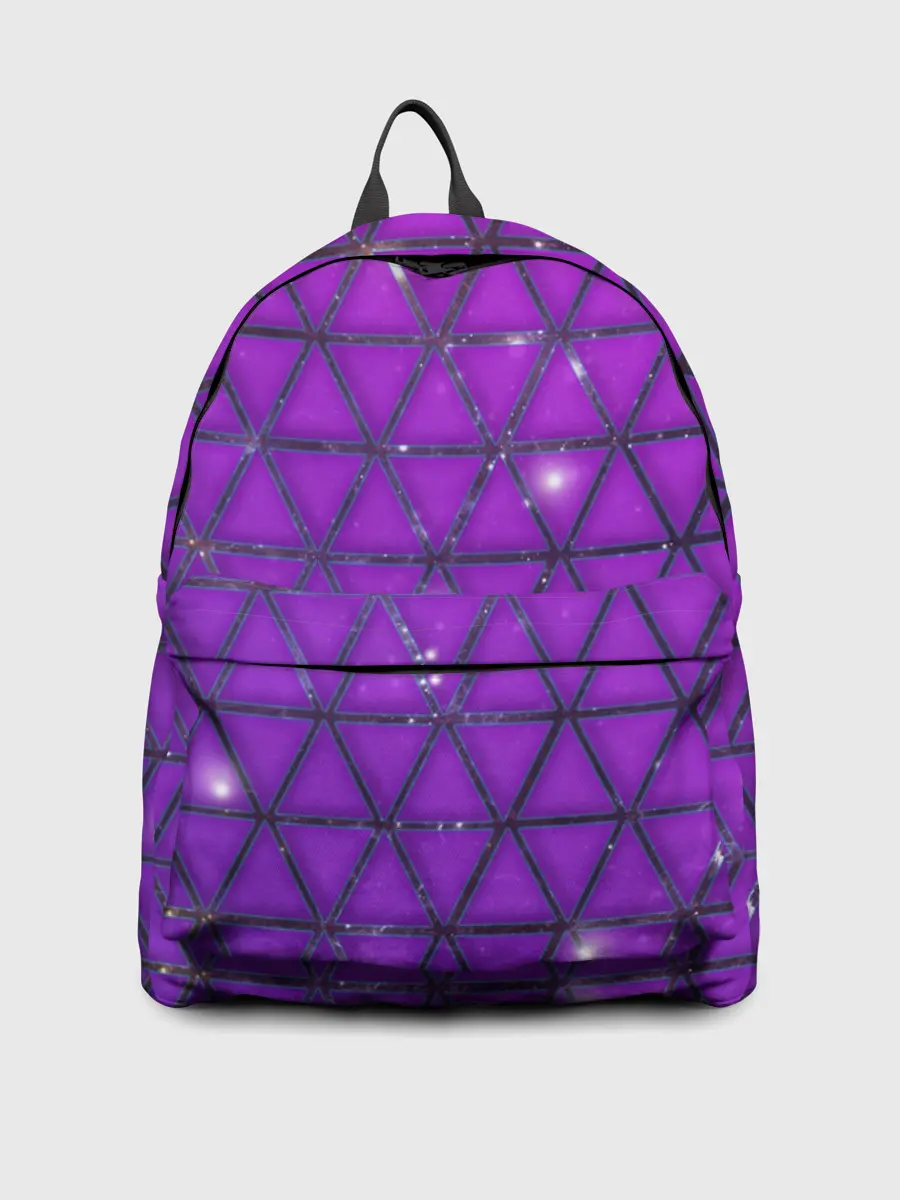 Рюкзак джинсовый / Фиолетовые треугольники