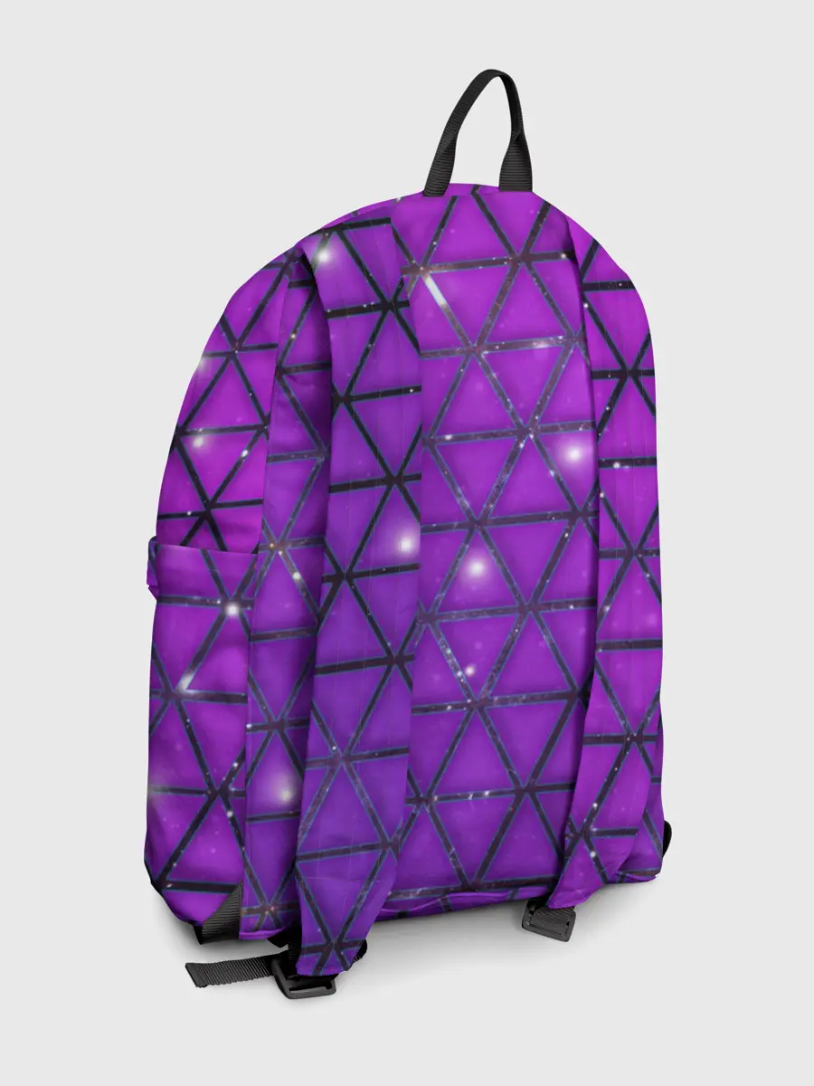 Рюкзак джинсовый / Фиолетовые треугольники