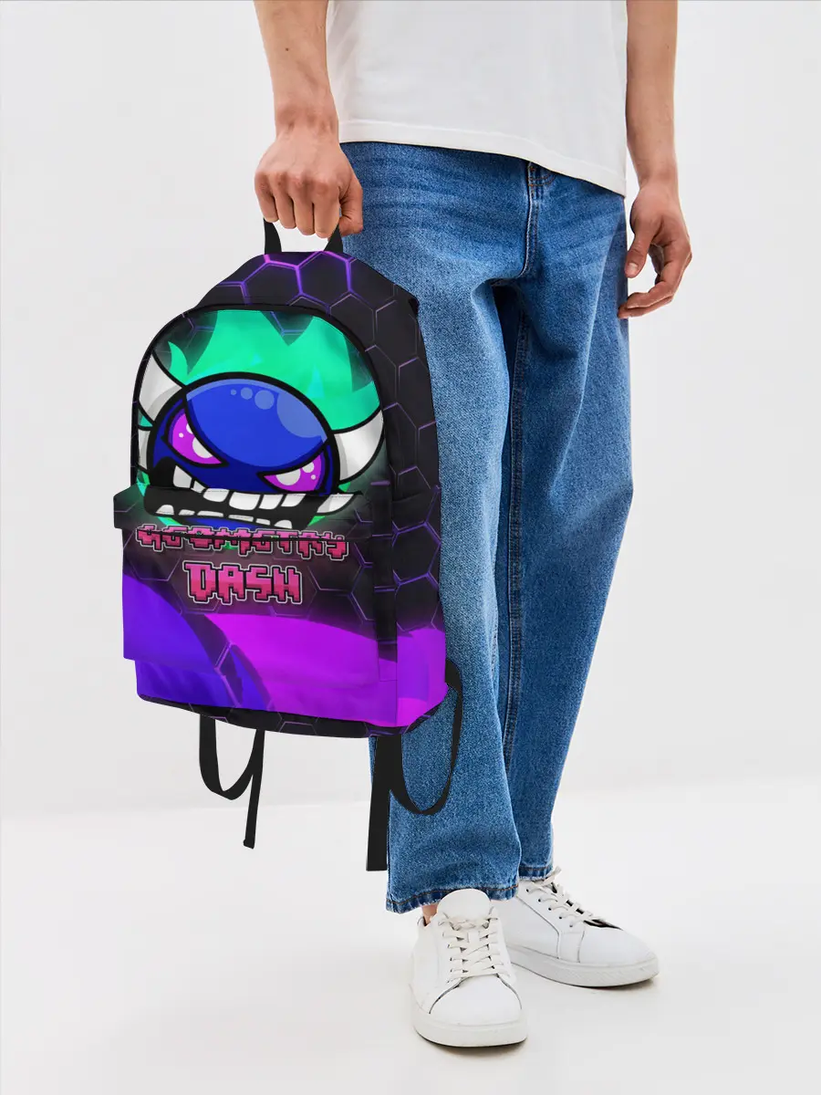 Рюкзак джинсовый / Geometry Dash