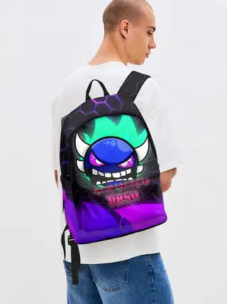 Рюкзак джинсовый / Geometry Dash